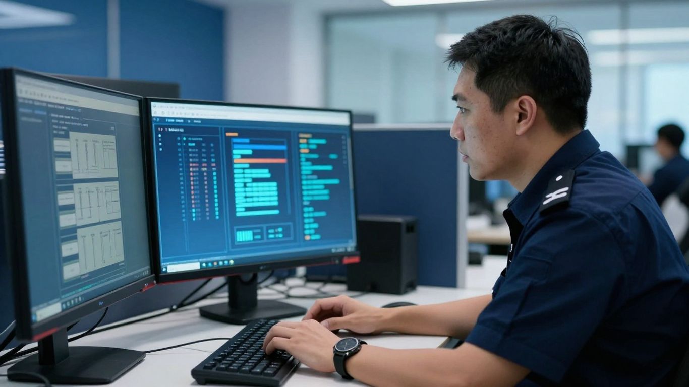 Security team reviewing controlled data access