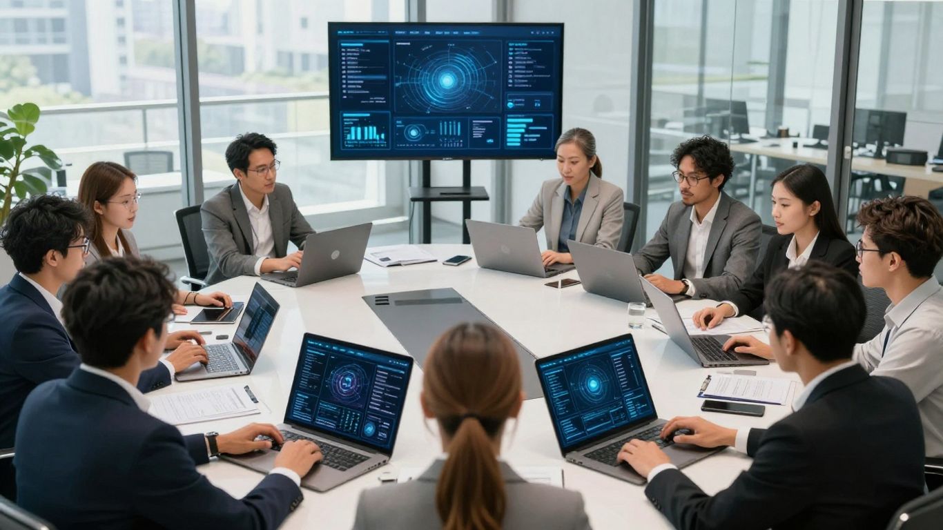 A team reviewing AI agent workflows